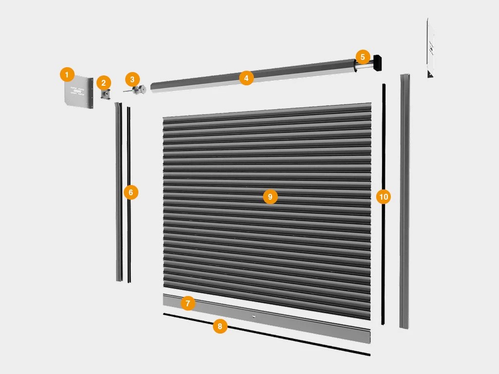 РУЛОННЫЕ ВОРОТА ИЗ СТАЛЬНЫХ ПРОФИЛЕЙ (ВЗЛОМОУСТОЙЧИВЫЕ) RHS117/08, RHS117P/08 С ВНУТРИВАЛЬНЫМ ЭЛЕКТРОПРИВОДОМ